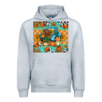 Heather Grey Thanksgiving Truck With Turkey Urban Hoodie - Artiststas