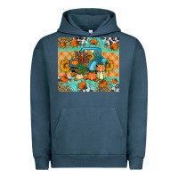 Pigment Midnight Navy Thanksgiving Truck With Turkey Urban Hoodie - Artiststas