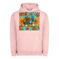 Pigment Salmon Thanksgiving Truck With Turkey Urban Hoodie - Artiststas