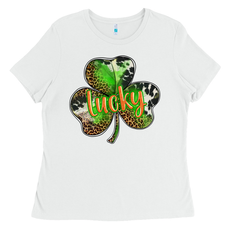 St. Patricks Day Lucky Shamrock Ladies Tee by BarkalooDesign | Teevron