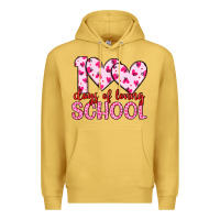 Antique Gold 100 days of loving school Premium Hoodie - Artiststas