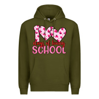 Army Green 100 days of loving school Premium Hoodie - Artiststas