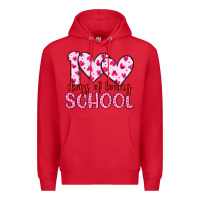 Red 100 days of loving school Premium Hoodie - Artiststas