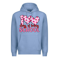 Colony Blue 100 days of loving school Premium Hoodie - Artiststas