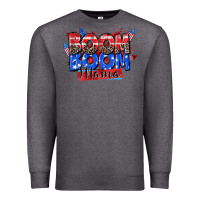 Charcoal Heather boom boom mama Premium Sweatshirt - Zillion Design Studio