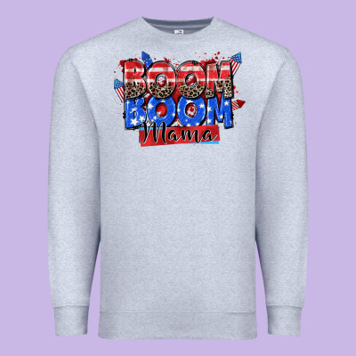 Boom Boom Mama Premium Sweatshirt Designed By Zillion Design Studio