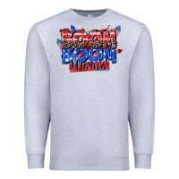 Heather Grey boom boom mama Premium Sweatshirt - Zillion Design Studio