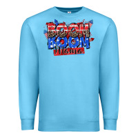 Ocean Blue boom boom mama Premium Sweatshirt - Zillion Design Studio