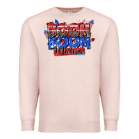 Pale Pink boom boom mama Premium Sweatshirt - Zillion Design Studio