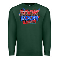Sports Green boom boom mama Premium Sweatshirt - Zillion Design Studio