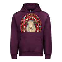 Mauve Wine valentines charolais  rainbow Urban Hoodie - JahusDesignShop