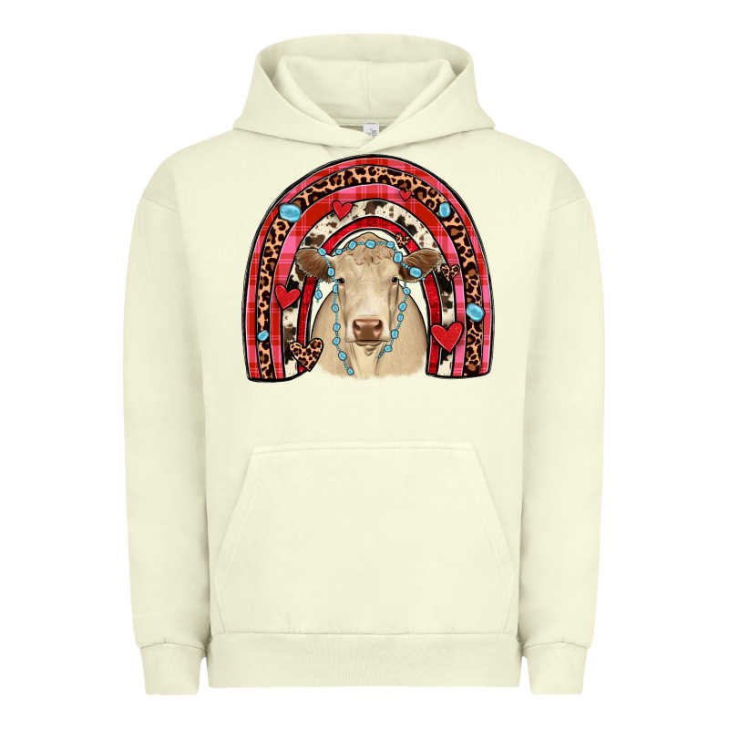 Valentines Charolais  Rainbow Urban Hoodie by JahusDesignShop | Teevron