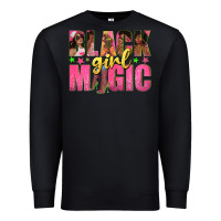 Black black girl magic with afro black women Premium Sweatshirt - texasbilliewilder