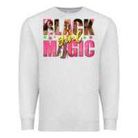 Oatmeal Heather black girl magic with afro black women Premium Sweatshirt - texasbilliewilder