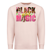Pale Pink black girl magic with afro black women Premium Sweatshirt - texasbilliewilder