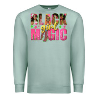 Seafoam black girl magic with afro black women Premium Sweatshirt - texasbilliewilder