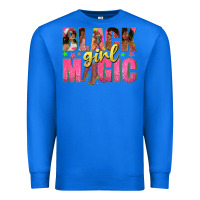 True Royal black girl magic with afro black women Premium Sweatshirt - texasbilliewilder