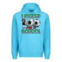 Ocean Blue i kicked 100 days of school Premium Hoodie - Artiststas