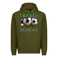 Army Green i kicked 100 days of school Premium Hoodie - Artiststas