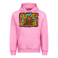 Fuchsia Pink Thanksgiving Turkey Urban Hoodie - Artiststas