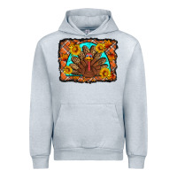 Heather Grey Thanksgiving Turkey Urban Hoodie - Artiststas