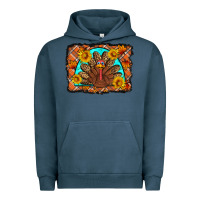 Pigment Midnight Navy Thanksgiving Turkey Urban Hoodie - Artiststas