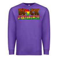 Purple black excellence juneteenth Premium Sweatshirt - texasbilliewilder