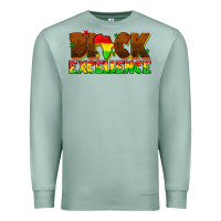 Seafoam black excellence juneteenth Premium Sweatshirt - texasbilliewilder