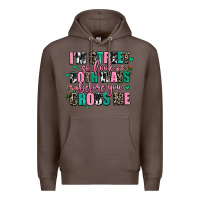 Coffee floral i am street so look both ways before you cr Premium Hoodie - AdoDesignShop