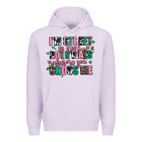 Lilac floral i am street so look both ways before you cr Premium Hoodie - AdoDesignShop