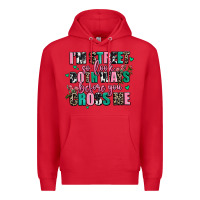 Red floral i am street so look both ways before you cr Premium Hoodie - AdoDesignShop