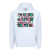 White floral i am street so look both ways before you cr Premium Hoodie - AdoDesignShop