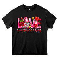 Black Love Valentines Day Gnome Heavy Core Tee - CowhideDigitalArt