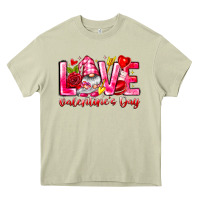 Mossy Love Valentines Day Gnome Heavy Core Tee - CowhideDigitalArt