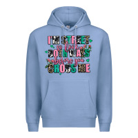 Colony Blue floral i am street so look both ways before you cr Premium Hoodie - AdoDesignShop