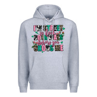 Heather Grey floral i am street so look both ways before you cr Premium Hoodie - AdoDesignShop