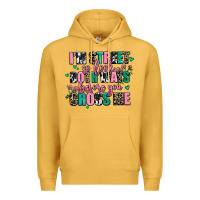Mustard floral i am street so look both ways before you cr Premium Hoodie - AdoDesignShop