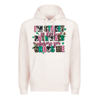 Pale Pink floral i am street so look both ways before you cr Premium Hoodie - AdoDesignShop