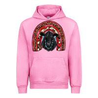 Fuchsia Pink valentines black angus  rainbow Urban Hoodie - JahusDesignShop