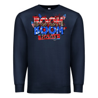 Navy boom boom baby Premium Sweatshirt - Zillion Design Studio