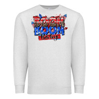 Oatmeal Heather boom boom baby Premium Sweatshirt - Zillion Design Studio