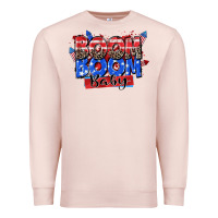 Pale Pink boom boom baby Premium Sweatshirt - Zillion Design Studio