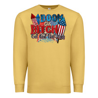 Antique Gold boom bitch get out the way Premium Sweatshirt - Zillion Design Studio