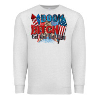 Oatmeal Heather boom bitch get out the way Premium Sweatshirt - Zillion Design Studio