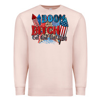 Pale Pink boom bitch get out the way Premium Sweatshirt - Zillion Design Studio