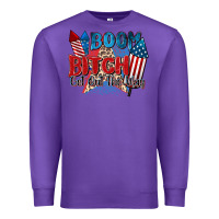 Purple boom bitch get out the way Premium Sweatshirt - Zillion Design Studio