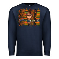 Navy black history brushstroke Premium Sweatshirt - texasbilliewilder