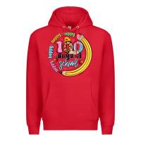 Red happy 100 days of school Premium Hoodie - Artiststas