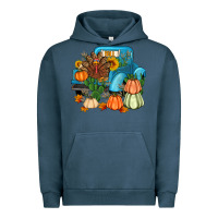 Pigment Midnight Navy Thanksgiving turkey truck Urban Hoodie - Artiststas