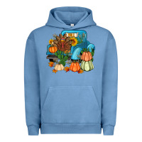 Pigment Pebble Blue Thanksgiving turkey truck Urban Hoodie - Artiststas